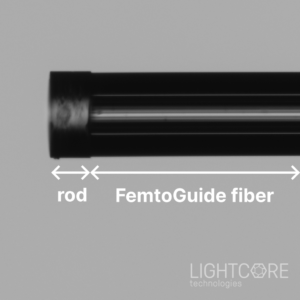 FemtoGuide broadband, low loss, low dispersion hollow core fiber for short and intense pulse delivery. Endcap to enclose both ends.